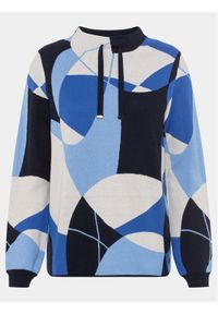 Olsen Sweter 11004136 Niebieski Regular Fit. Kolor: niebieski. Materiał: bawełna, syntetyk