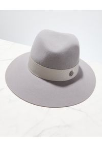 MAISON MICHEL PARIS - Szary kapelusz Henrietta. Kolor: szary. Materiał: jedwab, materiał. Wzór: aplikacja. Styl: elegancki #4