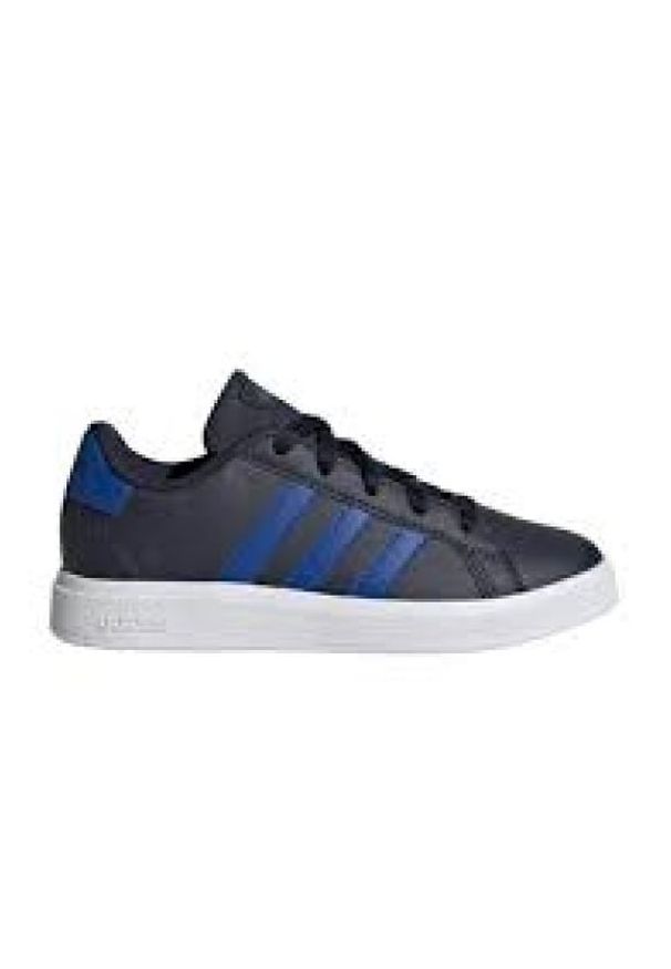 Adidas - Buty adidas Grand Court 2.0 K Jr IG4827 niebieskie. Okazja: na co dzień. Wysokość cholewki: przed kostkę. Kolor: niebieski. Materiał: materiał, guma. Szerokość cholewki: normalna