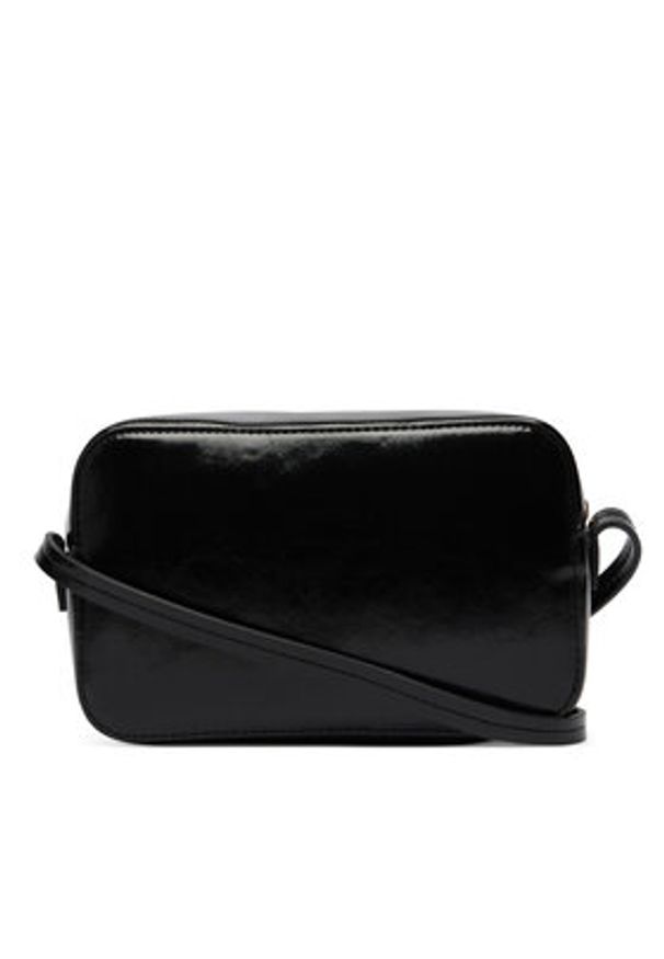 Calvin Klein Torebka Foil Logo Glossy LV04F3539G Czarny. Kolor: czarny. Materiał: skórzane