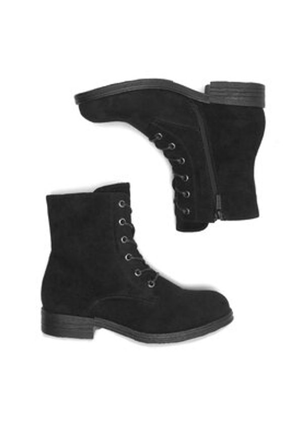 Clara Barson Trzewiki JULIETA WS2998-01 Czarny. Kolor: czarny. Materiał: materiał