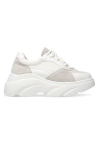 Buty sportowe damskie N/M F215 Białe. Kolor: biały. Materiał: tworzywo sztuczne. Obcas: na obcasie. Wysokość obcasa: niski #5