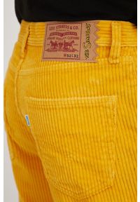 Levi's® - Levi's spodnie sztruksowe x SIMPSON męskie. Okazja: na spotkanie biznesowe. Kolor: żółty. Materiał: sztruks. Styl: biznesowy #3