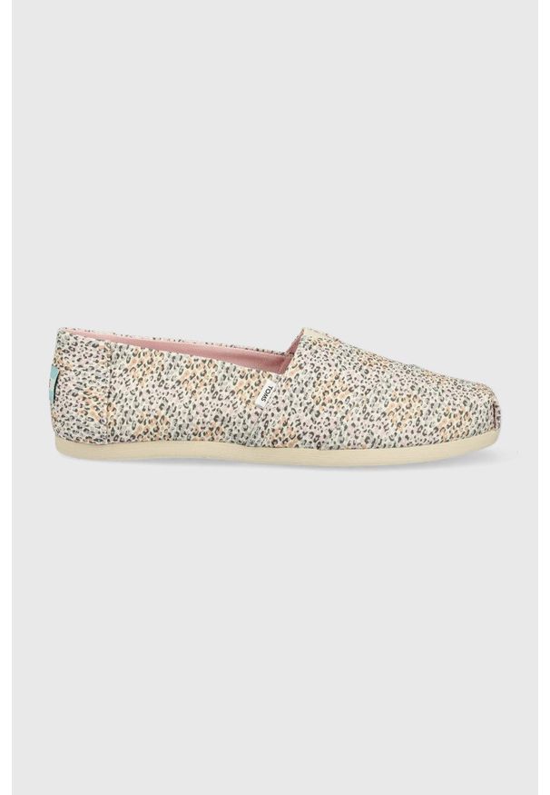 Toms espadryle Alpargata kolor różowy. Nosek buta: okrągły. Kolor: różowy. Materiał: guma. Obcas: na obcasie. Wysokość obcasa: niski