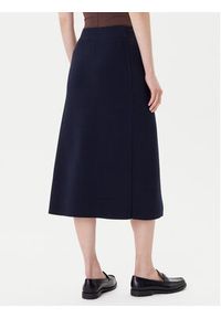 BOSS Spódnica midi Feliora 50542878 Granatowy Regular Fit. Kolor: niebieski. Materiał: wiskoza