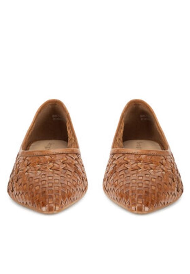 Sergio Bardi Baleriny WI40-F1101-01SB Brązowy. Kolor: brązowy. Materiał: skóra