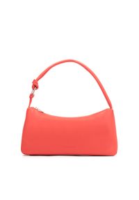 Kazar - Pomarańczowa skórzana torebka o prostokątnym kształcie. Kolor: pomarańczowy. Wzór: kolorowy. Sezon: lato. Materiał: skórzane. Styl: casual, klasyczny #1