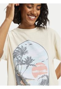 Roxy T-Shirt ERJZT06023 Beżowy Regular Fit. Kolor: beżowy. Materiał: bawełna #6