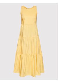 Patrizia Pepe Sukienka letnia 2A2320/A9B9-Y411 Żółty Regular Fit. Kolor: żółty. Materiał: bawełna. Sezon: lato #4