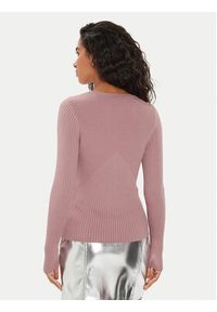 Guess Sweter Destiny W4YR17 Z37K0 Różowy Pullover Fit. Kolor: różowy. Materiał: syntetyk