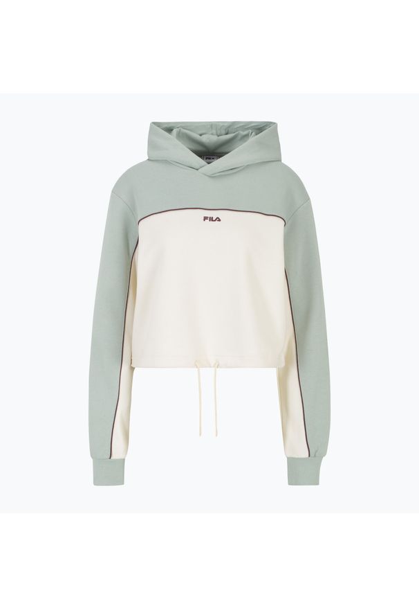 Fila - Bluza damska FILA Laagna Blocked Hoody. Kolor: zielony