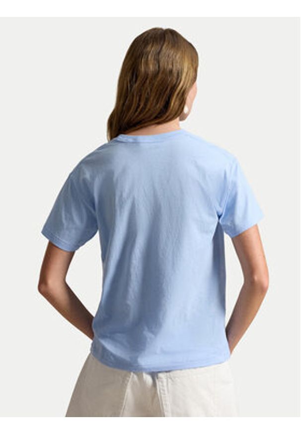 Polo Ralph Lauren T-Shirt 211A12734001 Niebieski jasny Relaxed Fit. Typ kołnierza: polo. Kolor: niebieski. Materiał: bawełna