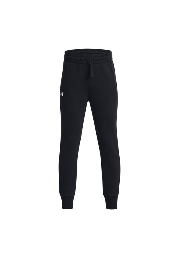 Spodnie dresowe dziewczęce Under Armour UA Rival Fleece Joggers - czarne. Kolor: czarny. Materiał: dresówka