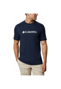 columbia - Koszulka Męska Columbia CSC Basic Logo Short Sleeve T-Shirt. Kolor: niebieski