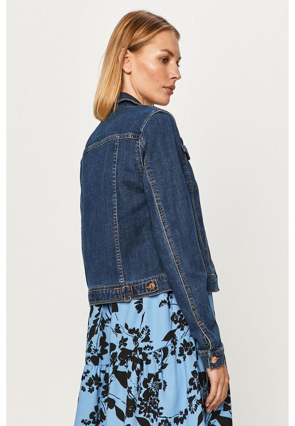 Vila - Kurtka jeansowa. Okazja: na co dzień. Kolor: niebieski. Materiał: jeans. Styl: casual