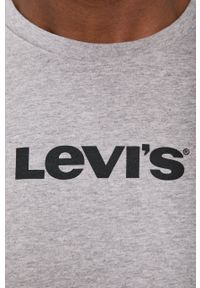 Levi's® - Levi's T-shirt męski kolor szary z nadrukiem. Okazja: na spotkanie biznesowe, na co dzień. Kolor: szary. Wzór: nadruk. Styl: biznesowy, casual #4