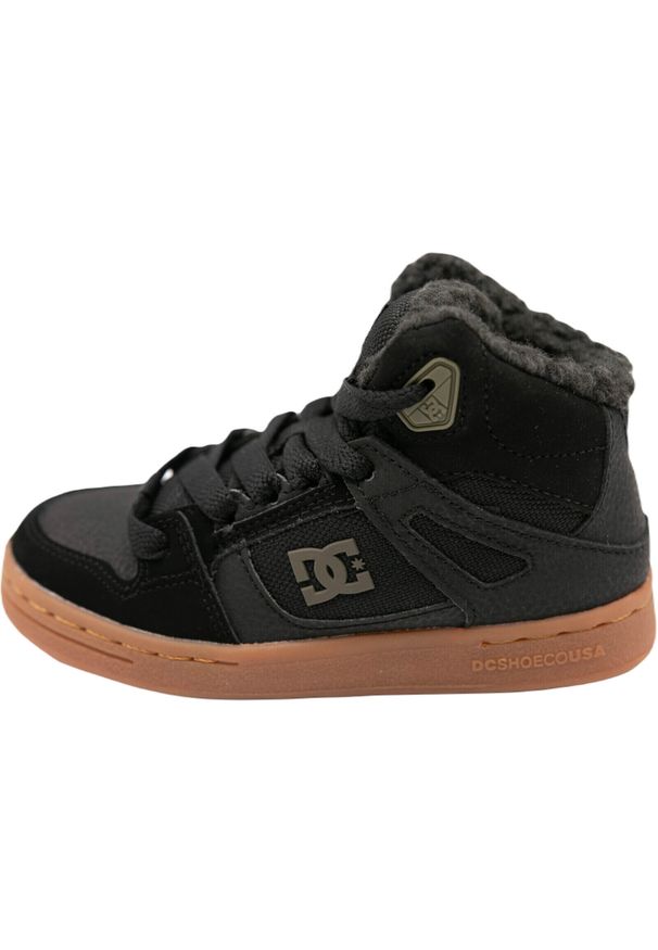 Buty DC Shoes Pure High Top Wnt, Dzieci. Kolor: czarny. Materiał: materiał, skóra