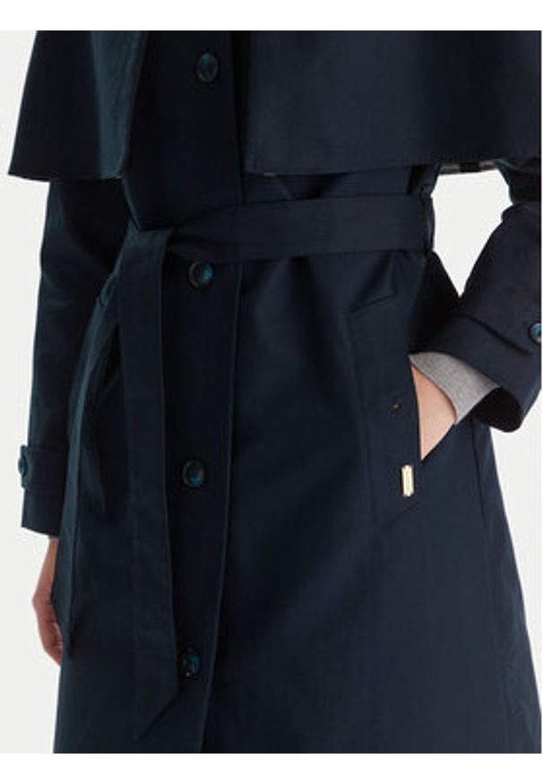 Hunter Trencz Keltie HARW0014251 Granatowy Regular Fit. Kolor: niebieski. Materiał: bawełna