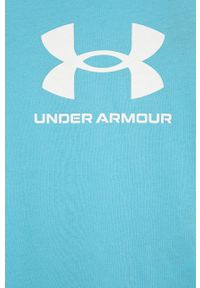Under Armour t-shirt dziecięcy 1361182. Okazja: na co dzień. Kolor: niebieski. Materiał: dzianina. Wzór: nadruk. Styl: casual #3