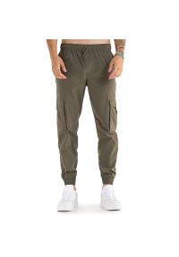 Spodnie Alpha Industries Nylon Cargo Jogger 106200142 - zielone. Kolor: zielony. Materiał: nylon. Wzór: aplikacja #1