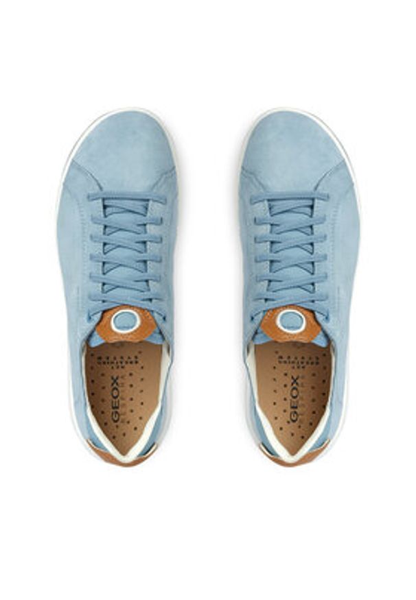Geox Sneakersy D Aerantis D35HND 02285 CE45F Błękitny. Kolor: niebieski. Materiał: zamsz, skóra