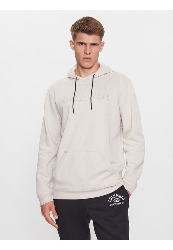 columbia - Columbia Bluza CSC Basic Logo™ II Hoodie Brązowy Regular Fit. Kolor: beżowy. Materiał: bawełna