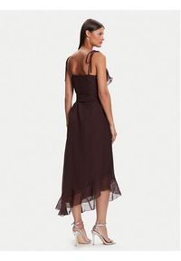 Vero Moda Sukienka koktajlowa Sabrina 10344471 Brązowy Regular Fit. Kolor: brązowy. Materiał: syntetyk. Styl: wizytowy