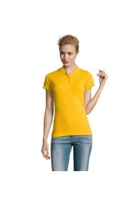 SOL'S - Damska Koszulka Polo Perfect. Typ kołnierza: polo. Kolor: żółty