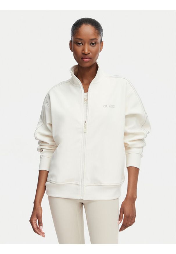 Guess Bluza V5BQ15 KCX22 Kremowy Regular Fit. Kolor: kremowy. Materiał: syntetyk