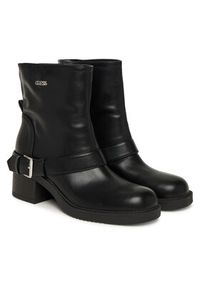 Guess Botki FLFIJI ELE10 Czarny. Kolor: czarny. Materiał: skóra