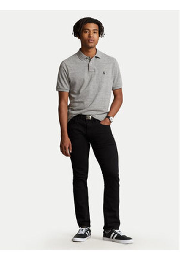 Polo Ralph Lauren Polo 710548797011 Szary Slim Fit. Typ kołnierza: polo. Kolor: szary. Materiał: bawełna