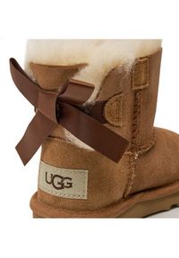 Ugg Śniegowce T Mini Bailey Bow II 1017397T Brązowy. Kolor: brązowy. Materiał: skóra