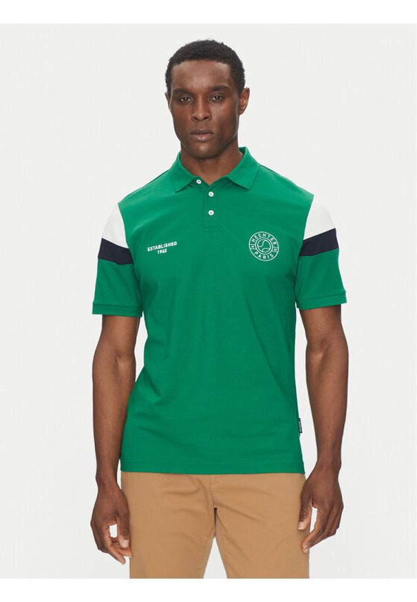 Hechter Paris Polo Pique X-Tech 74026 151929 Zielony Regular Fit. Typ kołnierza: polo. Kolor: zielony. Materiał: bawełna