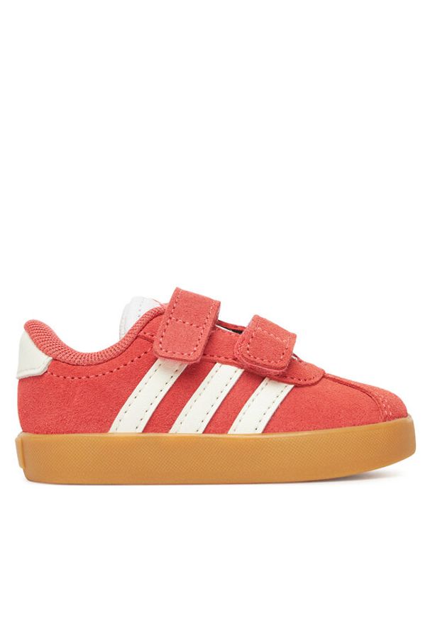 Adidas - adidas Sneakersy VL Court 3.0 Shoes JR2218 Czerwony. Kolor: czerwony. Materiał: zamsz, skóra