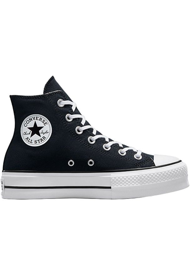 Trampki Converse Chuck Taylor All Star Lift Hi, Kobiety. Kolor: czarny. Materiał: materiał. Model: Converse All Star