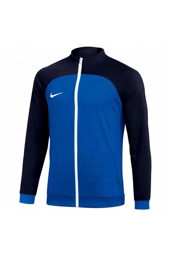 Nike - Męska Kurtka Dresowa Academy Pro DriFIT. Kolor: niebieski. Materiał: dresówka. Sport: turystyka piesza