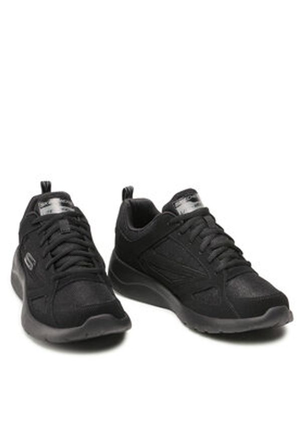 skechers - Skechers Sneakersy Fallford 58363/BBK Czarny. Kolor: czarny. Materiał: skóra
