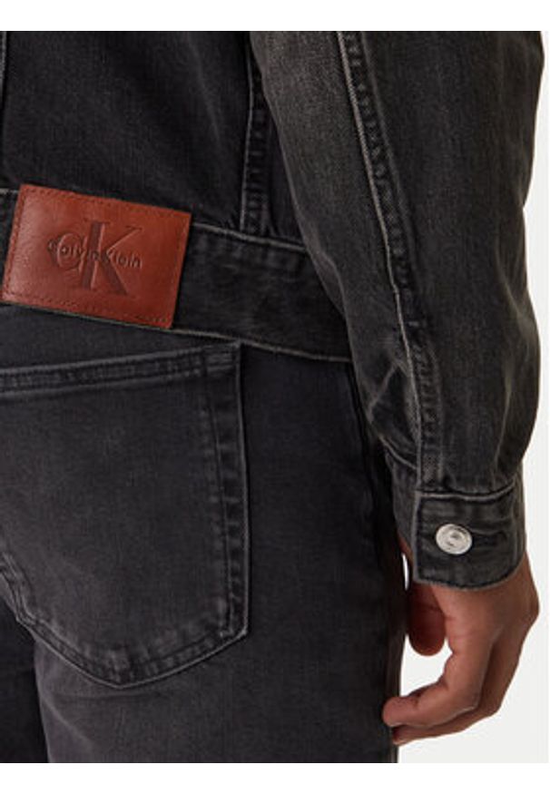Calvin Klein Jeans Kurtka jeansowa Classic LV04RE765G Czarny Regular Fit. Kolor: czarny. Materiał: bawełna