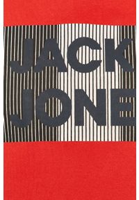 Jack & Jones - Bluza bawełniana. Okazja: na co dzień. Kolor: czerwony. Materiał: bawełna. Wzór: nadruk. Styl: casual #5