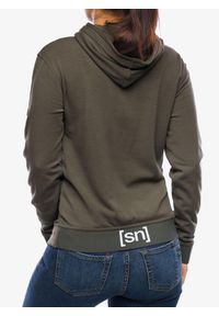 SUPER.NATURAL - Bluza rozpinana damska Super.natural Solution Hoodie. Kolor: zielony