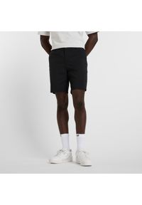 Spodenki męskie New Balance MS51583BK – czarne. Kolor: czarny. Materiał: bawełna, nylon
