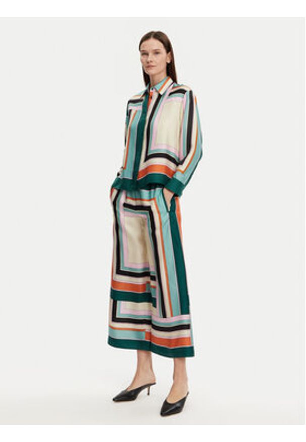 Weekend Max Mara Koszula Formia 2515111031 Kolorowy Relaxed Fit. Materiał: jedwab. Wzór: kolorowy