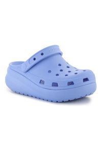 Chodaki Crocs Classic Cutie Clog K Jr 207708-5Q6 niebieskie. Kolor: niebieski. Materiał: materiał. Obcas: na platformie. Styl: klasyczny #2