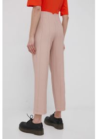 only - Only spodnie damskie kolor różowy proste medium waist. Okazja: na co dzień. Kolor: różowy. Styl: casual #4