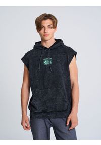 Sinsay - Bluza bez rękawów z kapturem i nadrukiem Rick & Morty - szary. Typ kołnierza: kaptur. Kolor: szary. Długość rękawa: bez rękawów. Wzór: nadruk