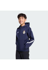 Adidas - Bluza Real Madrid ADIDAS Z.N.E. Anthem Kids. Typ kołnierza: kaptur. Kolor: niebieski. Sport: piłka nożna