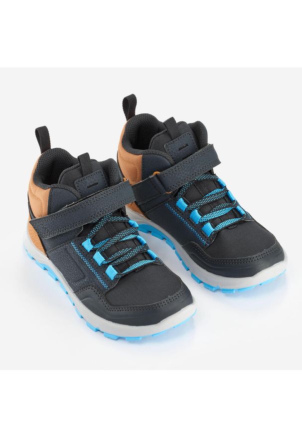 quechua - Buty turystyczne dla dzieci Quechua NH500 mid. Kolor: szary, brązowy, niebieski, wielokolorowy. Materiał: materiał, tkanina, syntetyk. Sport: turystyka piesza