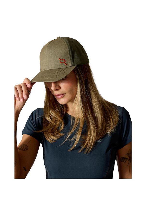 Czapka z daszkiem bawełniana Rab Calet Embroidery Cap. Kolor: zielony. Materiał: bawełna