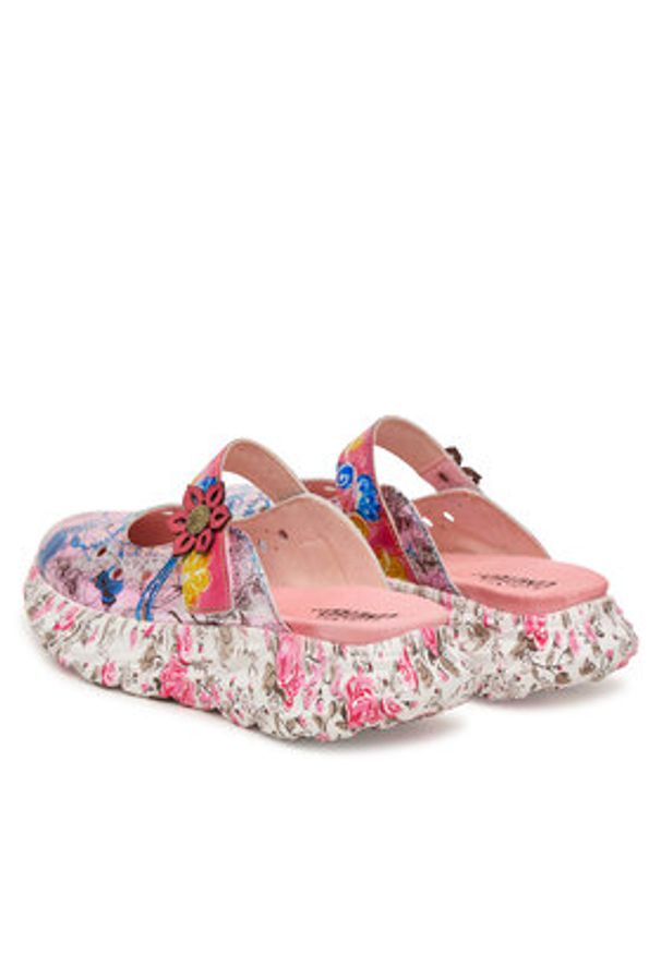 Laura Vita Klapki Sofiao 13 Różowy. Kolor: różowy. Materiał: skóra