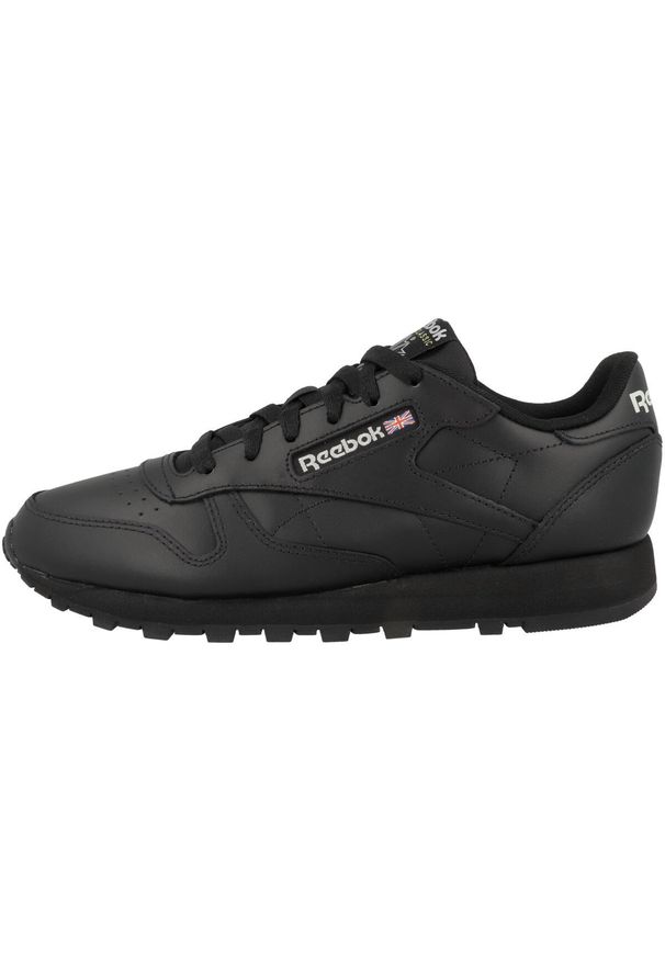 Buty do chodzenia damskie Reebok Classic Leather. Okazja: na co dzień. Zapięcie: sznurówki. Kolor: czarny. Materiał: skóra, materiał. Szerokość cholewki: normalna. Model: Reebok Classic. Sport: turystyka piesza